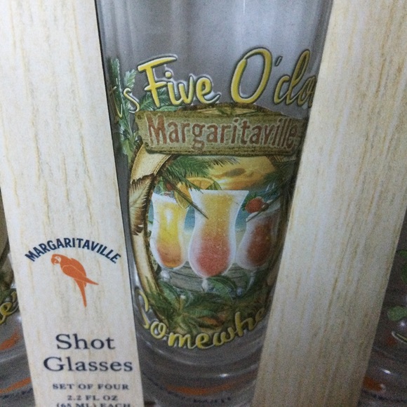 ✔️NIB Jimmy Buffets Margaritaville Shot Glasses Set of 4 - Picture 5 of 7